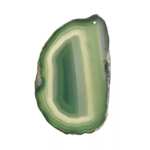 Pendente fetta Agate tinta 40 - 80 mm - Green x1