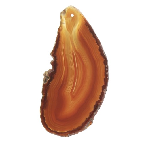 Pendente fetta Agate tinta 40-80 mm - Rust x1