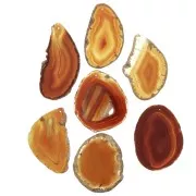 Pendente fetta Agate tinta 40-80 mm - Rust x1