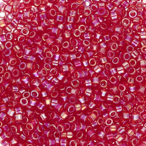 Miyuki Delica 11/0 DB0172 - Transparent Red AB
