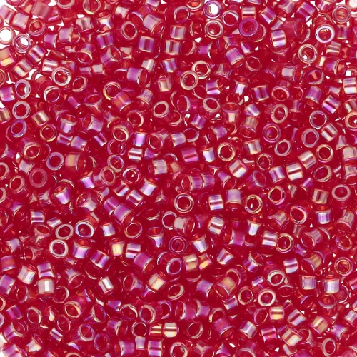 Miyuki Delica 11/0 DB0172 - Transparent Red AB