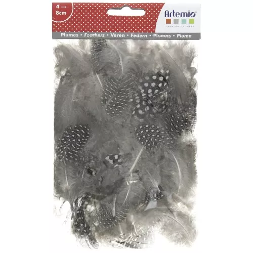 Piume 4 a 8 cm per la decorazione & hobbistica creativa - Naturale x3gr