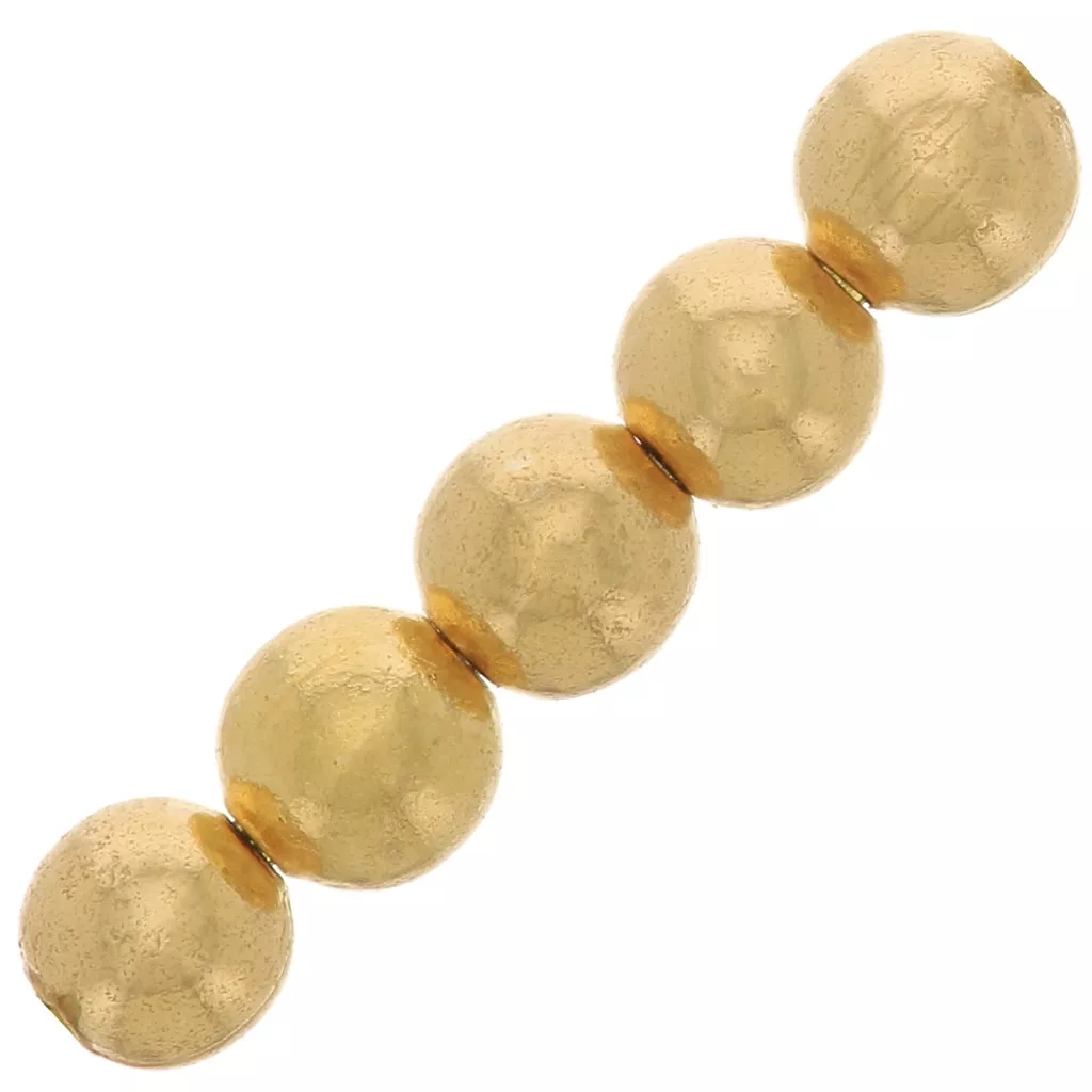 Perline distanziatrici rotonde in ottone placcato oro e argento