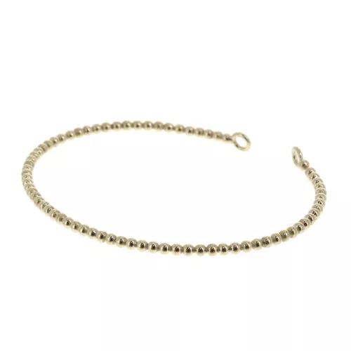 Bracciale con palline 2 anellini 47x56 mm Placcato oro 3 microns x1