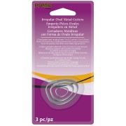 Set di stampini cut per modellaggio e pasta polimerica - Ovali irregolari x3
