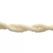 Perline Heishi in pasta polimerica 4x1 mm Avorio x39 cm