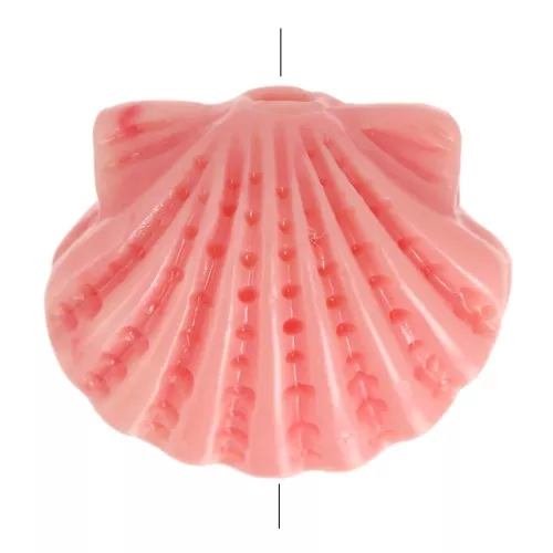 Perla di conchiglia in resina 10x12 mm - Granatina x1