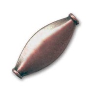 Rombi metallo mm. 24x10 rame antico x5