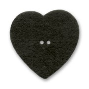 Cuore in feltro mm. 40 Nero x1