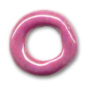 Anellino in ceramica mm. 24 Fucsia iridato
