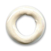 Anellino in ceramica mm. 24 Bianco iridato