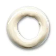 Anellino in ceramica mm. 24 Bianco iridato