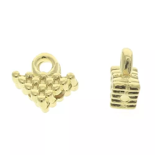 Cymbal Bead Endings - Terminale Silky Beads 7x8mm Kalivia Dorato con oro fino x1