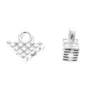 Cymbal Bead Endings - Terminale Silky Beads 7x8mm Kalivia Argento antico x1|raw }}