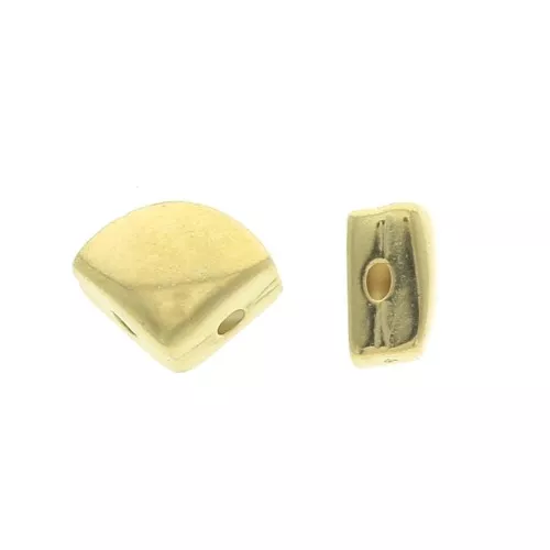 Cymbal Side Bead - per Silky Beads 8x6.6mm Kardiani Dorato con oro fino x1
