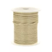Cordone cuoio 1,5 mm - Crema metallizzato x m. 25