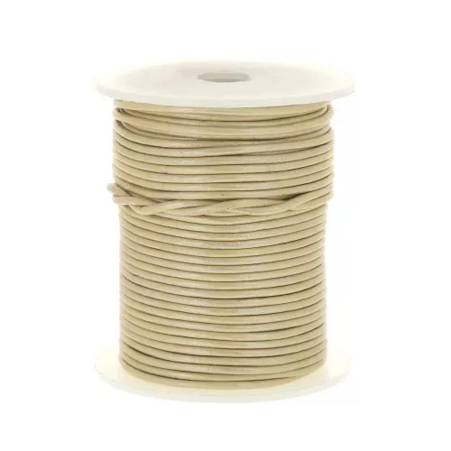 Cordone cuoio 1,5 mm - Crema metallizzato x m. 25