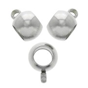 Perla per ciondolo 8,8x6 mm - Acciaio inossidabile 304 x4