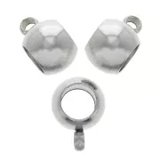 Perla per ciondolo 8,8x6 mm - Acciaio inossidabile 304 x4