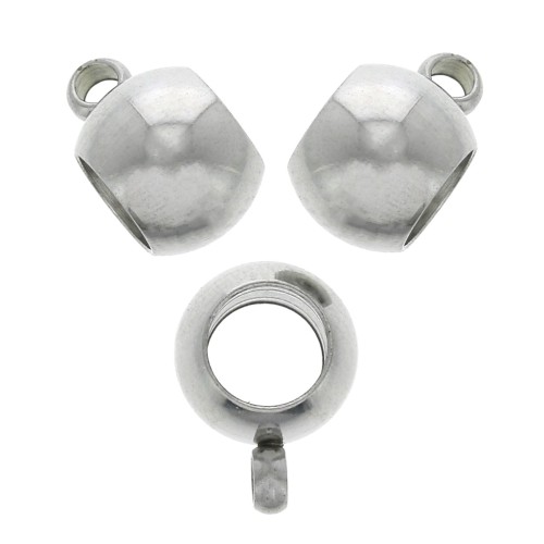 Perla per ciondolo 8,8x6 mm - Acciaio inossidabile 304 x4
