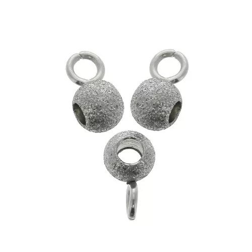 Palline in metallo per attacare ciondoli diamantati 7x4 mm Acciaio inox x4