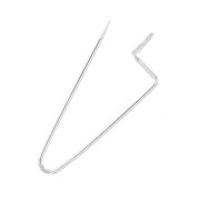 Spilla da decorare con perline, ciondoli & pompons 26 mm Placcatura argento finx1