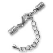 Chiusura terminale mm. 3 argentato antico