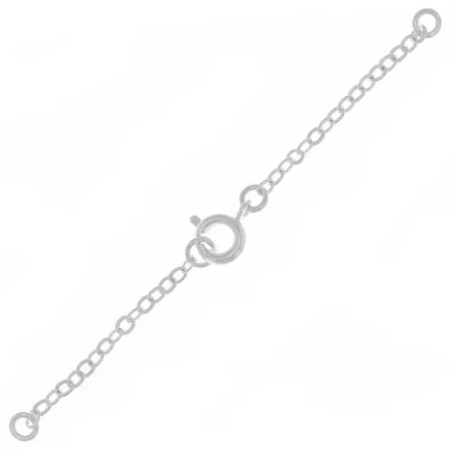 Catena di sicurezza con anello a molla mm. 7 Placcatura argento fino