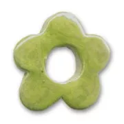 Fiore in ceramica mm. 22 Verde iridato