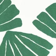 Tiessuto canvas - Foglie tropicali - Verde/bianco x20cm