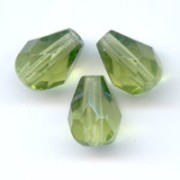 Perla a forma di pera sfaccettate 7x5 mm - Olivina x25