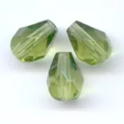 Perla a forma di pera sfaccettate 7x5 mm - Olivina x25