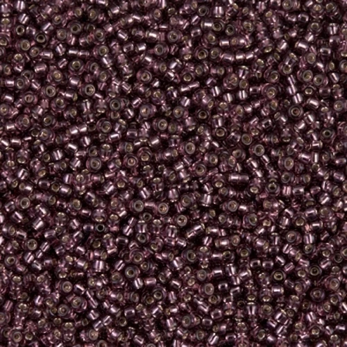 Rocaille Miyuki 15/0 13 - Silverlined Dark Smoky Amethyst x8g
