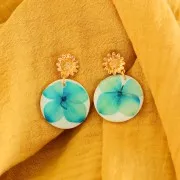 Assortimento di fiori secchi e pressati per creazioni diy - Bianco x1