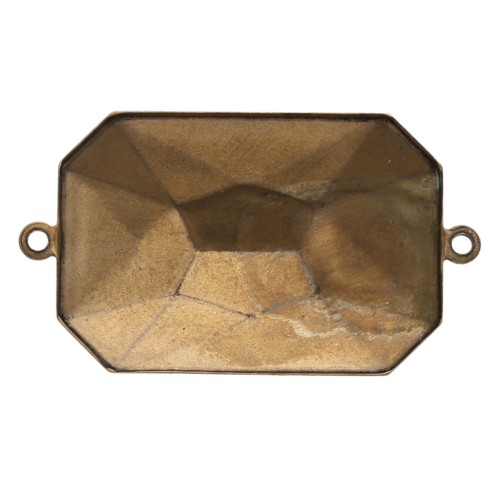 Castone da incollare PureCrystal 4627 mm. 27x18,5 bronzo 2 anellini