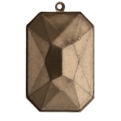 Castone da incollare PureCrystal 4627 mm. 27x18,5 bronzo 1 anellino