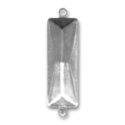 Castone da incollare PureCrystal 4547 mm. 24x8 rodiato 2 anellini|raw }}