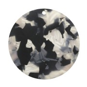 Pendente rotondo in plexiglas maculato - Beige / Nero x1|raw }}