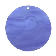 Pendente rotondo in plexiglas effetto perlato  - Blu x1