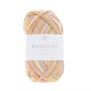 Cotone Ricorumi Print di Rico Design per Amigurumi Print Rosa e giallo 001 x25g