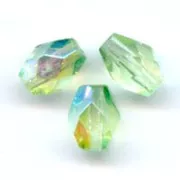 Perla a forma di oliva sfaccettate 6x4 mm - Peridoto AB x25
