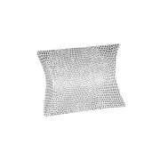 Bustina in cartone 7x7.5x2.3 cm Effetto pelle di serpente Bianco e Argentato x1