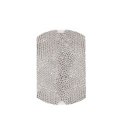 Bustina in cartone 7x7.5x2.3 cm Effetto pelle di serpente Bianco e  Argentato x1