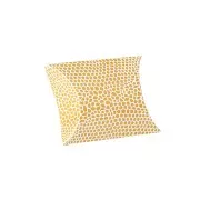 Bustina in cartone 7x7.5x2.3 cm Effetto pelle di serpente Bianco e Dorato x1