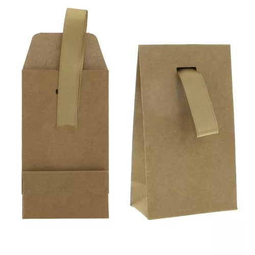 Scatolina di cartoncino cm. 7x12x4.2 con nastro - Kraft Naturel x1