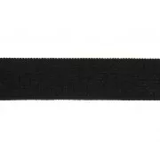 Nastro elastico satin effetto brillante  10 mm - Nero x 1m
