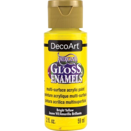 Pittura acrilica DecoArt Americana Gloss - Giallo vivo x59ml