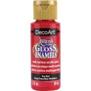 Pittura acrilica DecoArt Americana Gloss - Rosso deciso x59ml