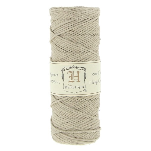 Bobina di 62 metri filo di canapa Hemp Cord 1.1 mm Naturale x1