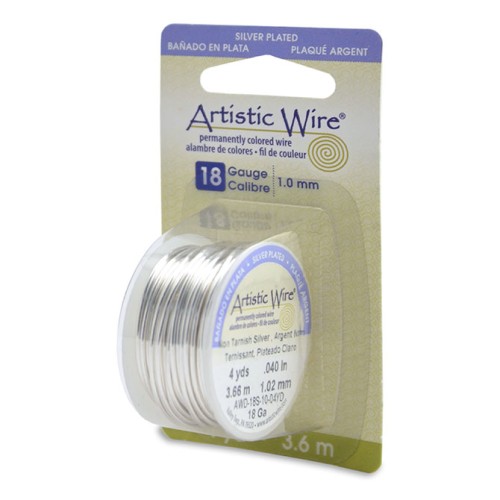 Filo di rame Artistic Wire 1 mm - Placcato argento anti-ossidazione x 3,6 m